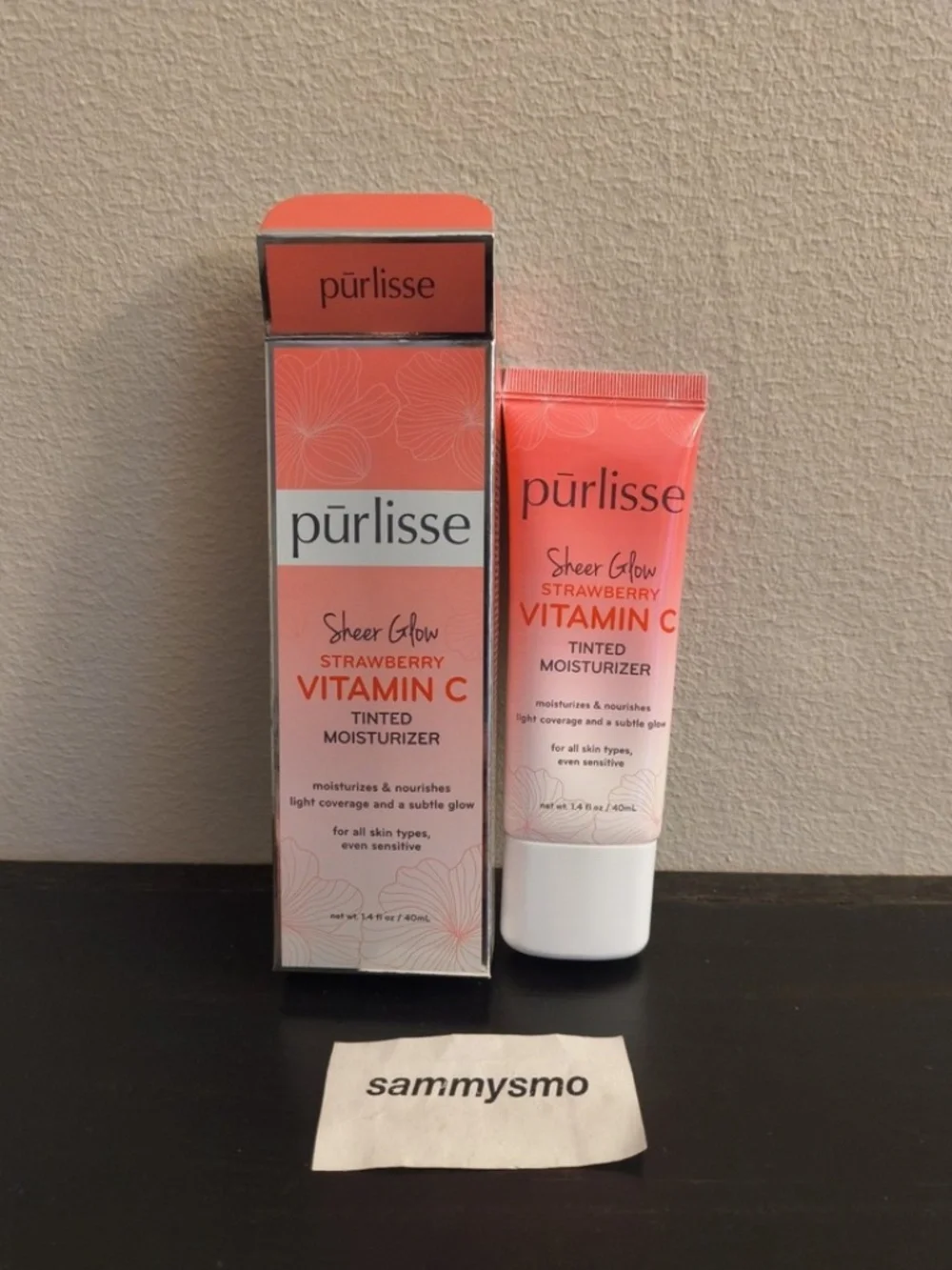 Purlisse Sheer Glow Strawberry Vitamin C Tinted Moisturizer FAIR x2